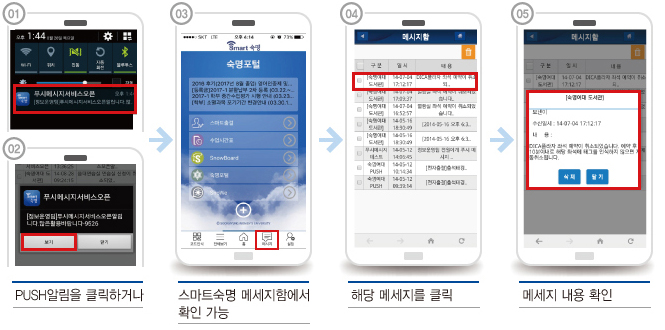 PUSH메세지함 확인 방법